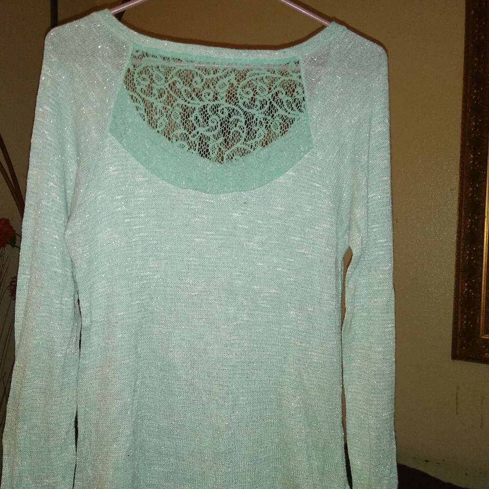 Pretty light teal sweater